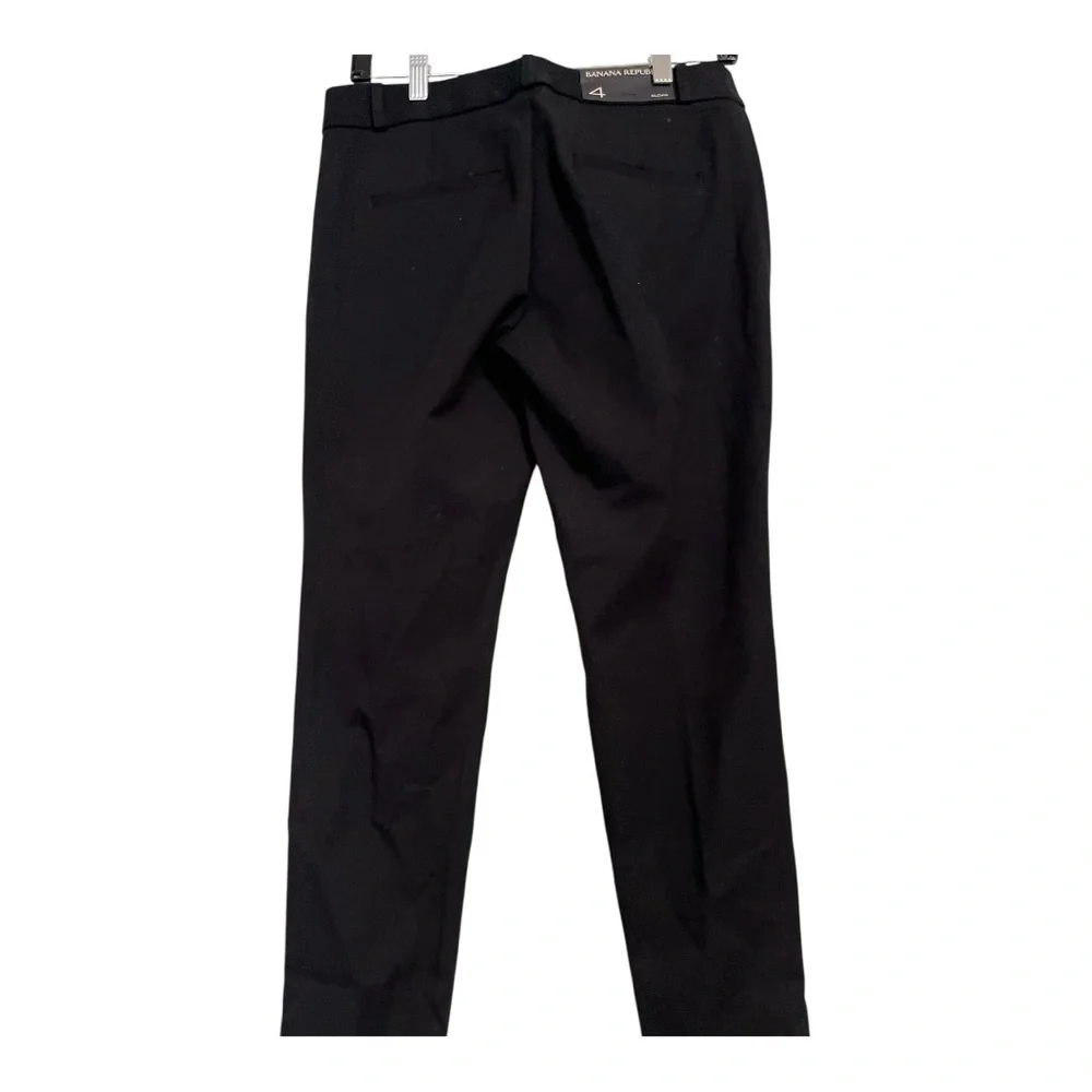 NWT Banana Republic Midnight Black Sloan Ankle Pants Women’s Size 4 - Picture 3 of 8